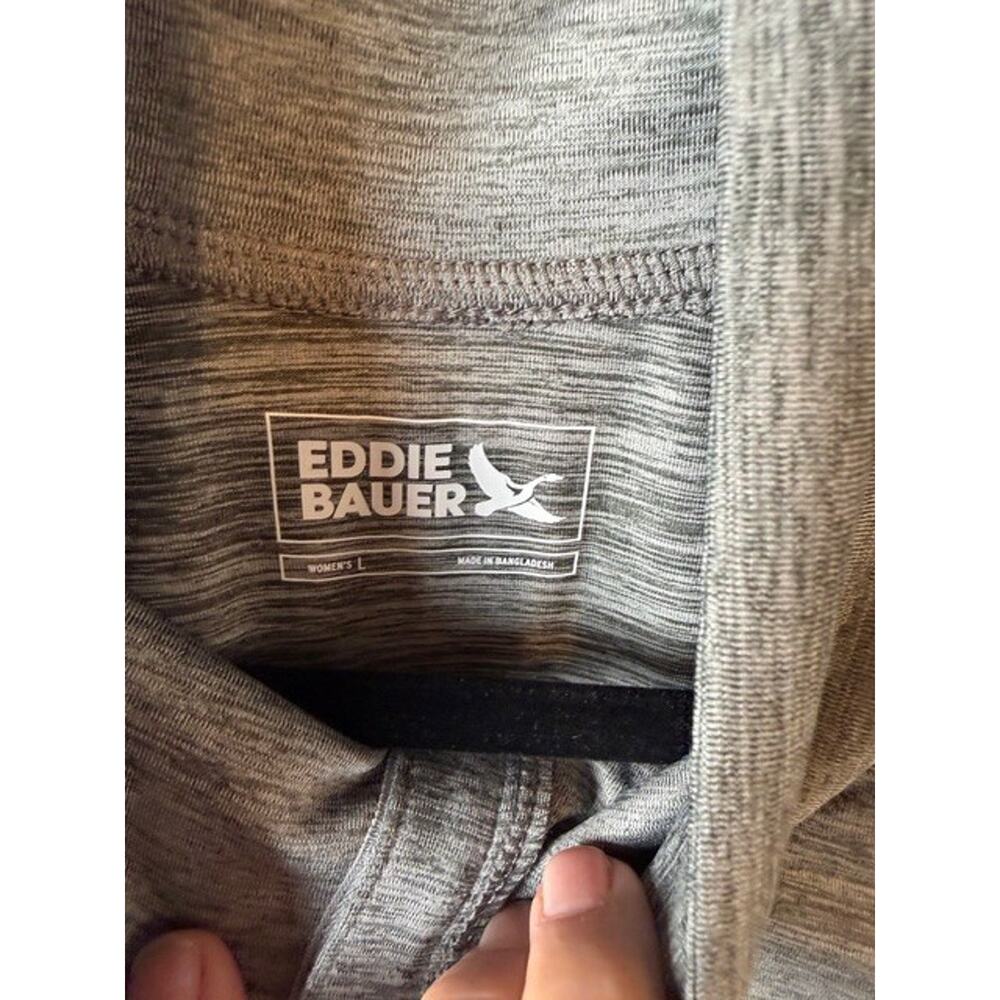 Eddie Bauer Women's Gray Resolution Stretch Long Sleeve 1/4 Zip Pullover L - Picture 7 of 10